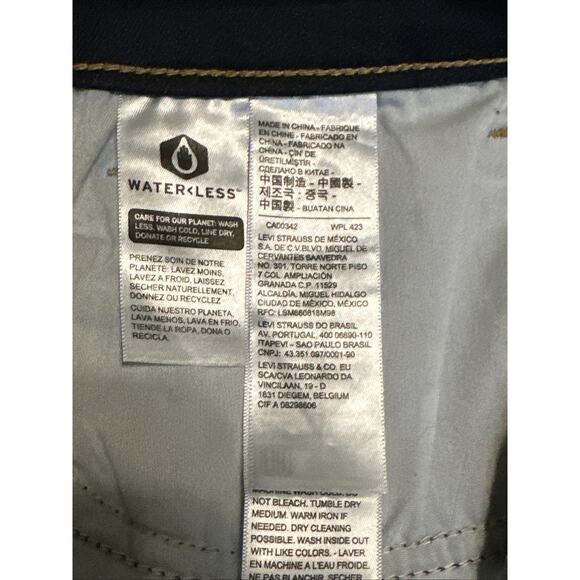 LEVI’S 724 HIGH RISE STRAIGHT Jeans Women’s Size 34 US 16 Dark Wash Stretch - Picture 5 of 13